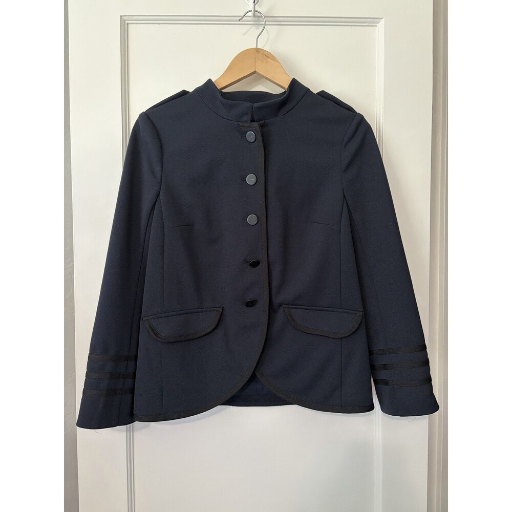 EUC Marc by Marc Jacobs Normandy Blue Knit Blazer Jacket Military Cadet Sz Small